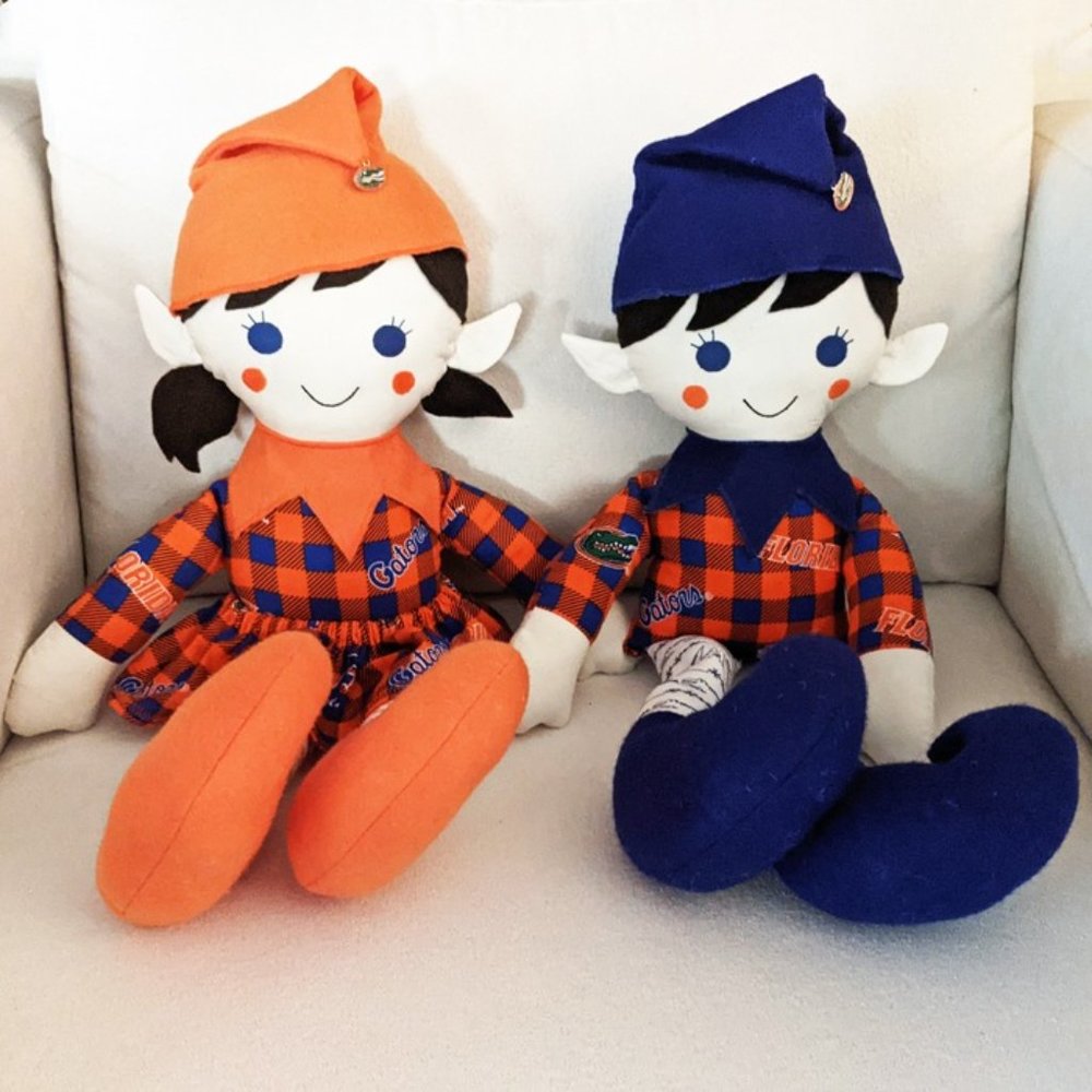 EJM Crafts - Unique UF Gator Artisan Crafted Girl & Boy Dolls
